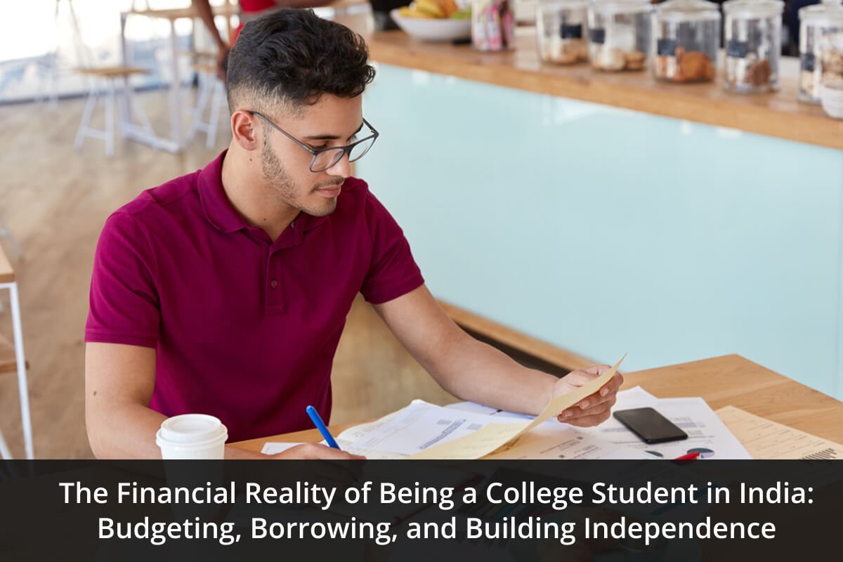 College student managing expenses, budgeting finances, and planning educational costs in India